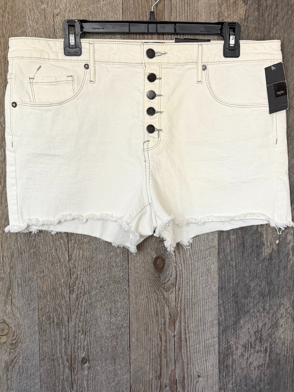 Mossimo White Denim Shorts Size 16